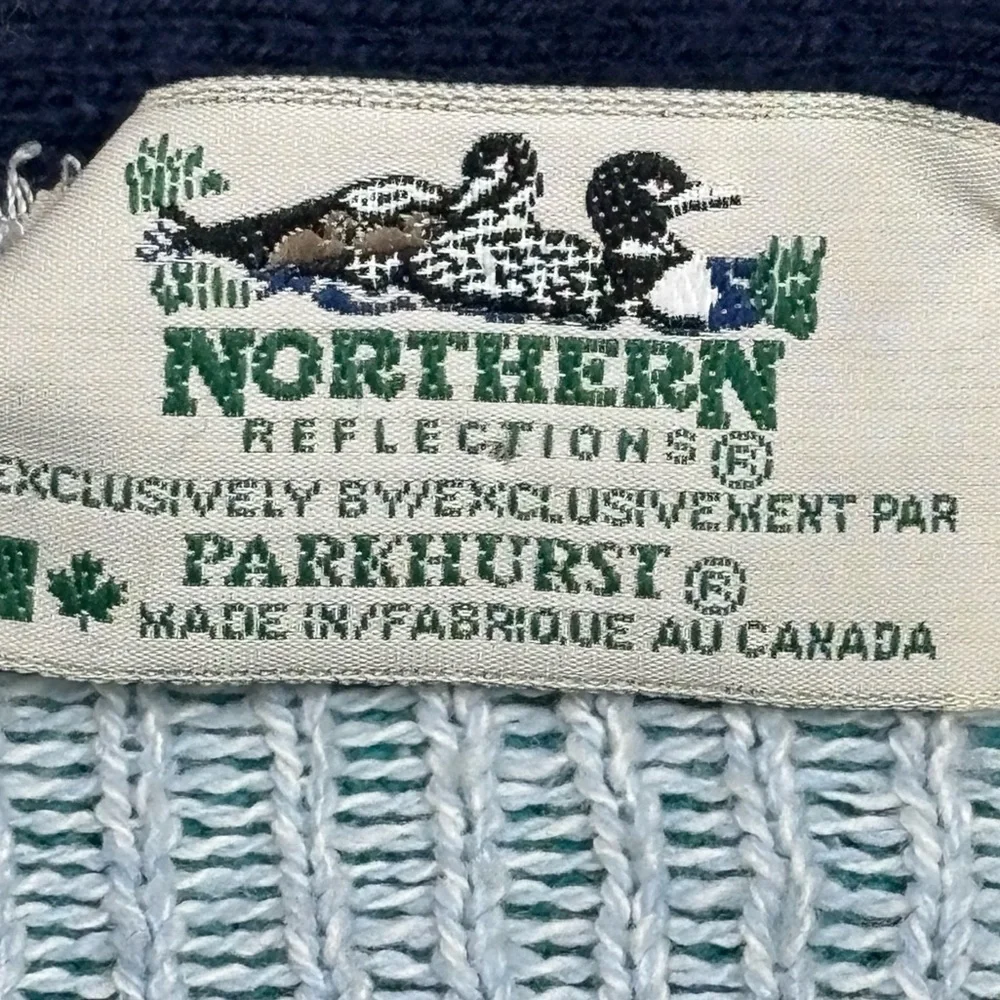 VTG Northern Reflections x Parkhurst Cabin Garden Scenic Cottagecore Cardigan L - Picture 8 of 11